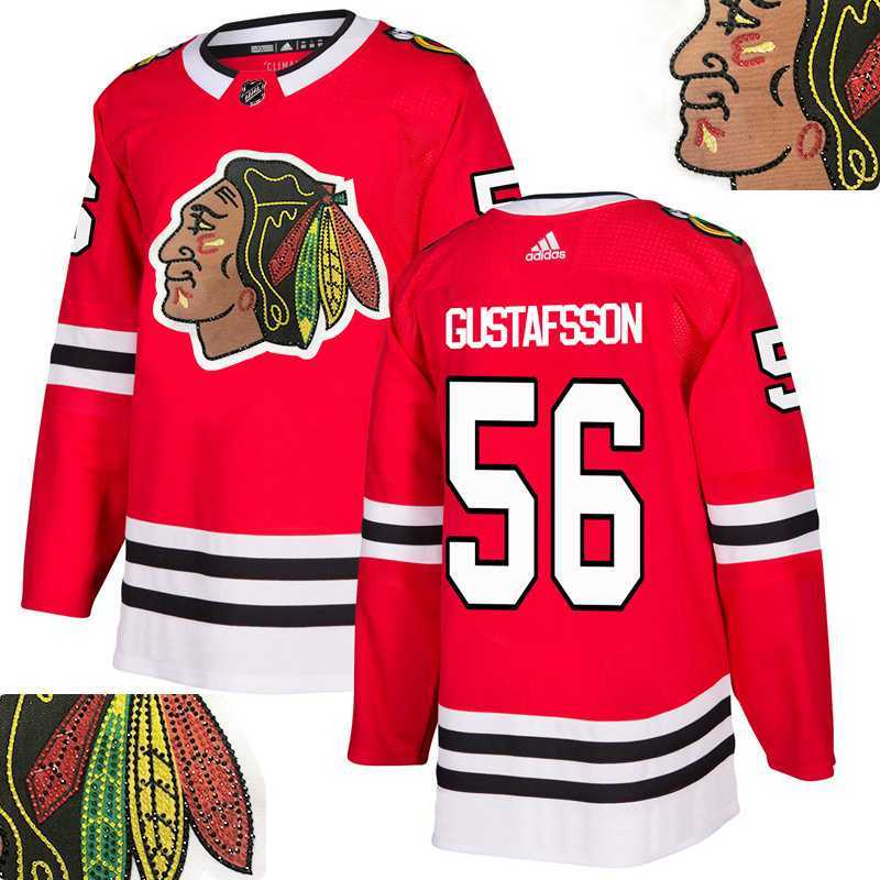 Blackhawks #56 Gustafsson Red With Special Glittery Logo Adidas Jersey,We sell and wholesale Blackhawks #56 Gustafsson Red With Special Glittery Logo Adidas Jersey on line form chian!